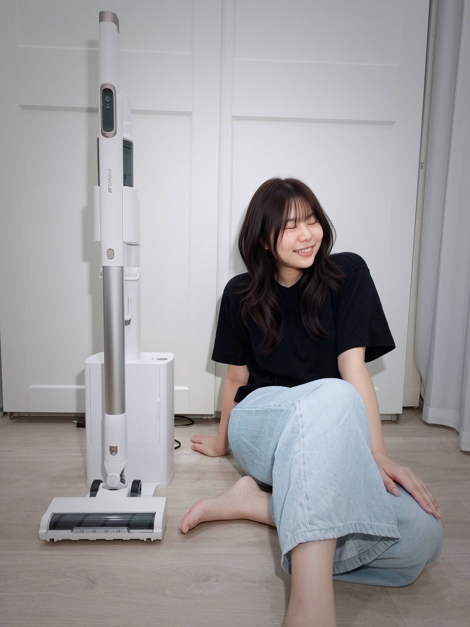 SANSUI山水-小白淨無線手持吸塵器 SVC-P880 好用嗎？自動集塵吸塵器實測!